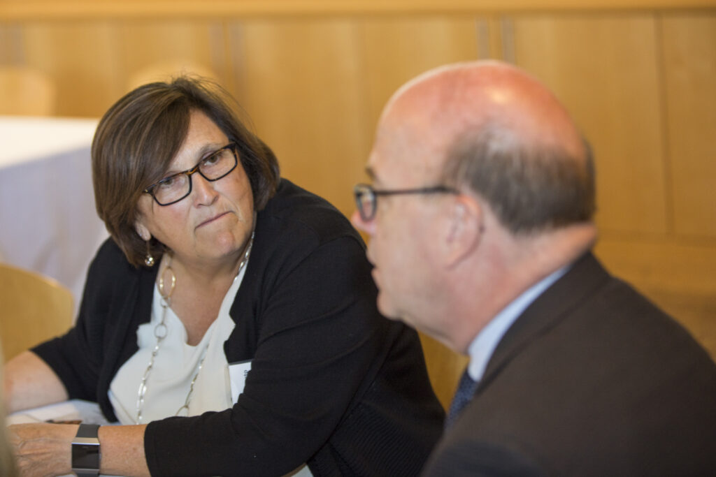 Catherine D'Amato and Rep. Jim McGovern