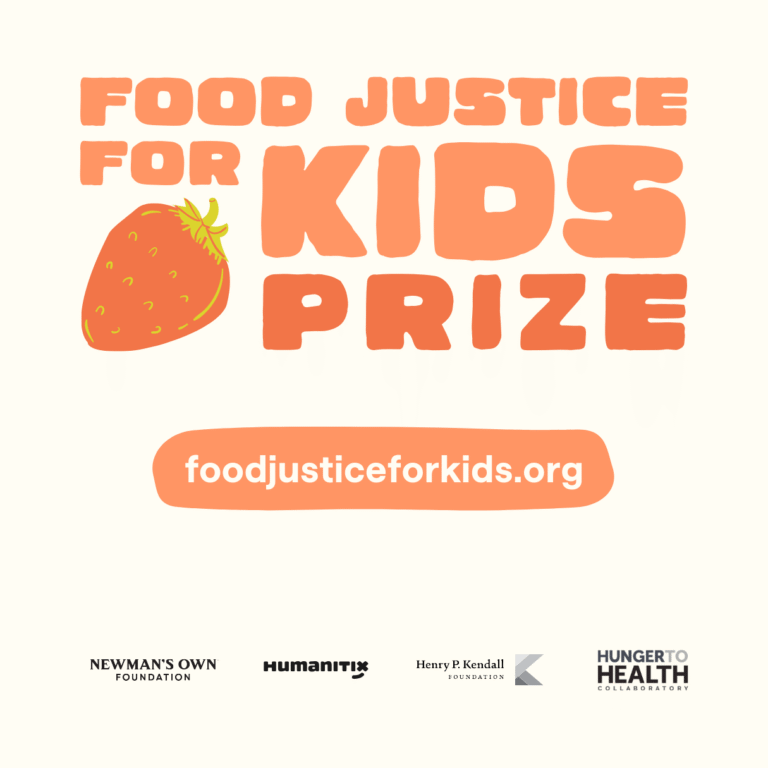 Food Justice for Kids Prize with Co-Funders Logos
